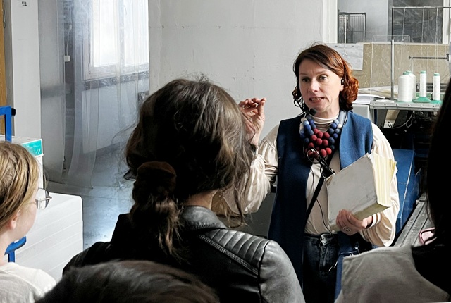 Марія Іванівна Гап'юк розповідає про роботу друкарні